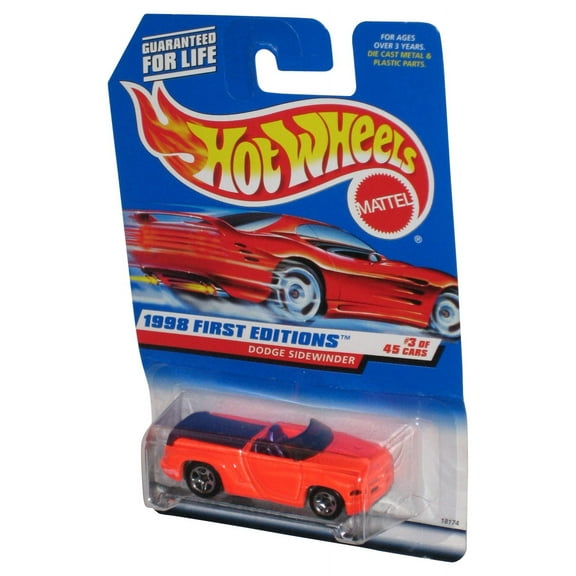 Hot Wheels 1998 First Editions 3/45 Orange Dodge Sidewinder Toy Car #634