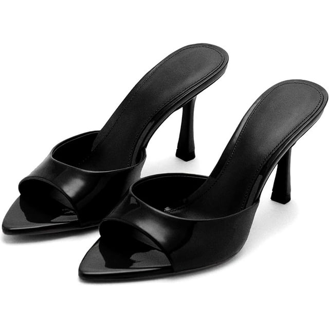 Sandalias de tacón Wnshonzy, puntiagudas, con punta abierta, tacones altos para mujer