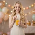 thumbnail image 5 of 100 Pack Paper Straws, Colorful Striped Drinking Straws for Party Supplies, Birthday Wedding Shower Decorations, Paper Straws for Crafts, Bar/Accessories for Drinks B, 5 of 7