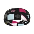 thumbnail image 2 of Wukai Colorful Geometry Sports sweatband,Men & Women Sweatband Headband for Running, Cross Training, Racquetball, Working Out, 2 of 7