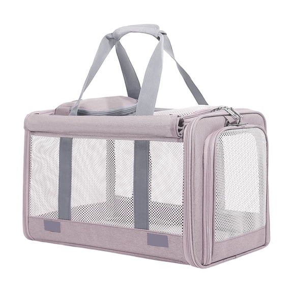 18" x 11" x 12" Soft Sided Pet Carrier Bag for Cats Dogs Up to 16 Lbs, Portable Travel Transport with Mesh Breathable Panels, Adjustable Shoulder Strap Animal Carry Bag for Medium Small Pets