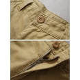 thumbnail image 4 of Mens Cargo Shorts, Relaxed Fit Cotton Casual Work Shorts with 8 Pockets, 11-inch Inseam,Khaki Size 36, 4 of 7