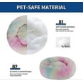 thumbnail image 2 of Cama redonda de 60 cm con forma de donut para perros y gatos, suave y acogedora, ideal para acurrucarse, acurrucarse y relajarse., 2 of 5