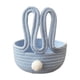 thumbnail image 2 of Cesta de almacenamiento con forma de conejito de Pascua | Cesta tejida de cuerda de algodón con asas de orejas de conejo para dulces, juguetes y cosméticos | Organizador de decoración navideña de, 2 of 6