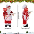 thumbnail image 2 of Adorno navideño de Papá Noel Figura navideña de Papá Noel de pie Muñeco de Papá Noel de pie de plástico Figura decorativa navideña realista de Papá Noel, 2 of 4