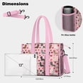 thumbnail image 5 of Teacher Tote Bag,Pink Cute Dachshund Dog and Love Heart Teacher Utility Tote Bag,Large Work Tote Bags for Women with Multiple Pockets,Top Zipper Closure,13.8x10.6x6.7 Inch, 5 of 5