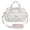 White, variant on Floral Baby Diaper Bag Tote Mommy Bag, Women Quilted Cotton Medium Travel Duffle Bag, Cute Cotton Diaper Bags Crossbody Baby Bags for Girl Mom,Black