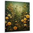 thumbnail image 2 of Designart "Green and yellow abstract botanical plants 2 In Green"Tachisme Metal Wall Art Green Modern Office Room Wall Art, 2 of 6