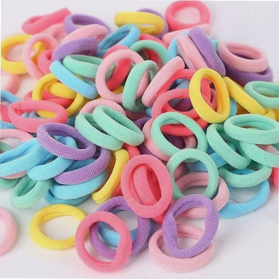 200 Pcs Hair Tie Hair Band for Baby Girls, No Crease Toddler Hair Tie Holder Hair Ropes for Children and Ladies, Sweet Head Wear Head Wrap of Hair Accessory (Spring Color)