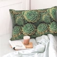 thumbnail image 4 of Naloa Succulents Pillow Covers, Throw Pillow Case Cushion Covers,Cushion for Bedroom,Couch,Home-14"x20", 4 of 6