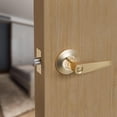 thumbnail image 3 of of Lever Keyed Entry Door Lever Handle Lock Universal Door Knob Hardware Nickel Brushed Color (MRCA), 3 of 5
