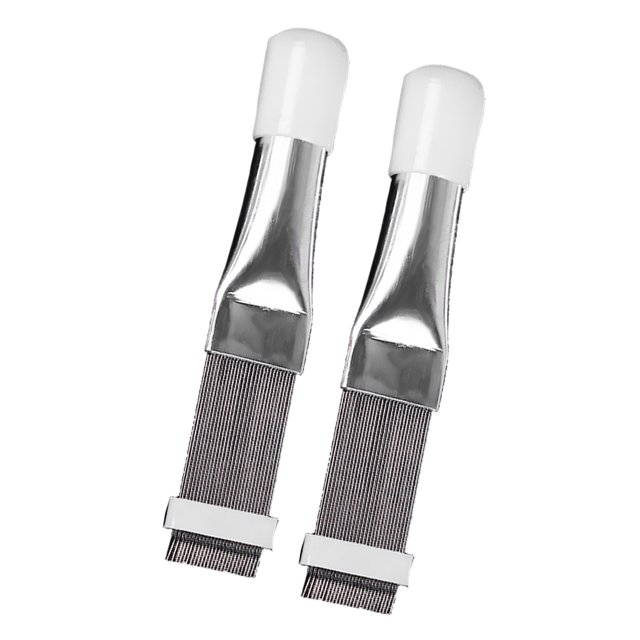 2x Fin Comb Aire Acondicionado Cuchilla Limpieza Limpieza Superficie Herramienta de Enfriamiento 14cm Sunnimix Alineador de peine de aleta