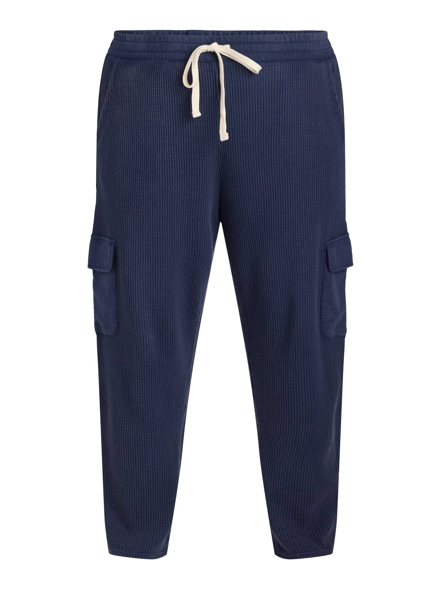 Terra & Sky Women's Plus Size Pull On Waffle Knit Cargo Pants, 27” Inseam, 0X-4X