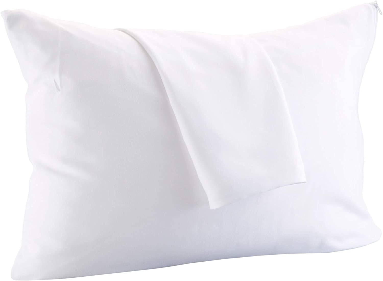 Details about   Zippered Pillow Protector Cases Encasement Hypoallergenic Cotton Cover 2-Set New 