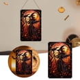 thumbnail image 2 of Witch Witchcraft Crow Stained Acrylic Glass Window Pendant 1pc, 2 of 6
