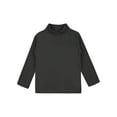 thumbnail image 5 of Raenseen Kids Girls Boys Long Sleeve Thermal Tops Base Layer T-Shirt Mock Neck Warm Stretchy Black 110, 5 of 8