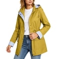 thumbnail image 5 of Womens Rain Jacket Waterproof Raincoat With Hood Lightweight Windbreaker Rain Jacket Loose Casual Travel Camping Outdoor Coat, 5 of 9