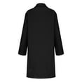 thumbnail image 4 of qolati Women Double Breasted Coats Oversized Notched Lapel Collar Wool Blend Long Trench Coat Winter Warm Work Office Overcoat Peacoats with Pockets, 4 of 5