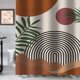 thumbnail image 5 of Cortinas de Baño Impermeables con Ganchos Antioxidantes Patrón Hoja, 5 of 11