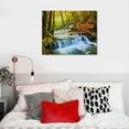 thumbnail image 4 of COMIO  Waterfall and Fall Canvas Wall Art for Home Decor Waterfall and Stream in The Tropical Forest Scenery Wall Picture Print On Canvas HD Giclee Artwork, 4 of 4
