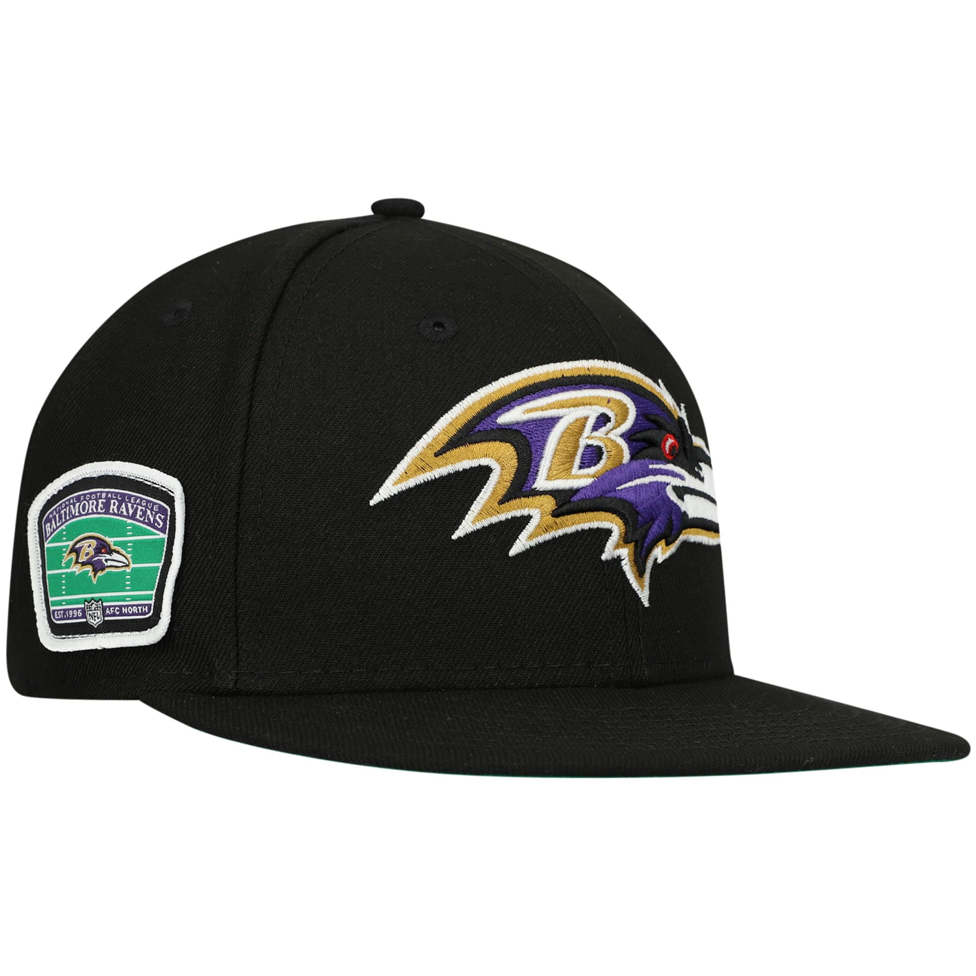 BALTIMORE RAVENS VINTAGE EMBROIDERED IRON ON PATCH  3" x 3" 