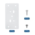 thumbnail image 3 of Uxcell 2 Pack 90x47mm Stainless Steel Cabinet Hinges Repair Base Plate, White, 3 of 6