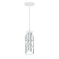 thumbnail image 2 of 60-Watts 1-Light White Mini Pendant Light with Crystal Glass Shade, 2 of 11