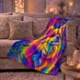 thumbnail image 6 of Vibrant Psychedelic Chihuahua Dog Portrait Paisley Mandala, Playful Pet Portrait Pattern, Warm Flannel Blanket for Living Room and Bedroom, Dog Lovers Just Because Gift, Pet Lover Home Decor, 6 of 9