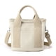 thumbnail image 1 of Nvzi Bolso de mano de lona de gran capacidad con múltiples bolsillos, bolso cruzado, bolso cruzado hecho a mano, color beige, 1 of 2