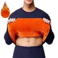 thumbnail image 2 of Breezora Crew Neck Thermal Top for Men Winter Underwear Heavyweight Fleece Warm Base Layer Cold Weather M Size Navy, 2 of 5