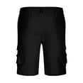 thumbnail image 4 of asjyhkr Mens Casual Twill Cargo Shorts Cotton Drawstring Drawstring Classic Cargo Stretch Shorts with 6 Pockets, 4 of 6