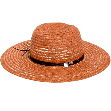 Scala Paper Braid - Scala NEW Womens Rust Toyo Big Wide Brim Paper Braid Large Floppy Beach Sun Hat