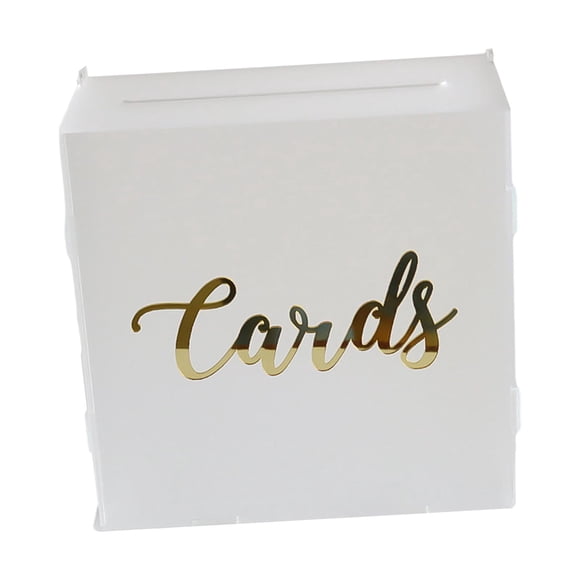 Gift Card Box Acrylic Wedding Cards Box with Slot Elegant Wedding Supply Envelop Card Box Acrylic Card Box for Birthday Anniversary Reception Style B