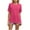 Hot Pink, variant on Besolor Womens Summer Tops Lace Patchwork Crew Neck Short Sleeve Shirts Pleated Dressy Blouses Outfits Trendy 2025