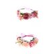 thumbnail image 1 of Paquete de 2 diademas de flores para mujer, corona para el pelo, corona, accesorios para fotos, diadema rosa púrpura jinwen Diadema de flores, 1 of 7