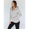 thumbnail image 6 of Womens Zip Up Hoodies Fleece Jackets Oversized Sweatshirts Fall Fashion Outfits Sweaters Winter Clothes Grey XXL, 6 of 8