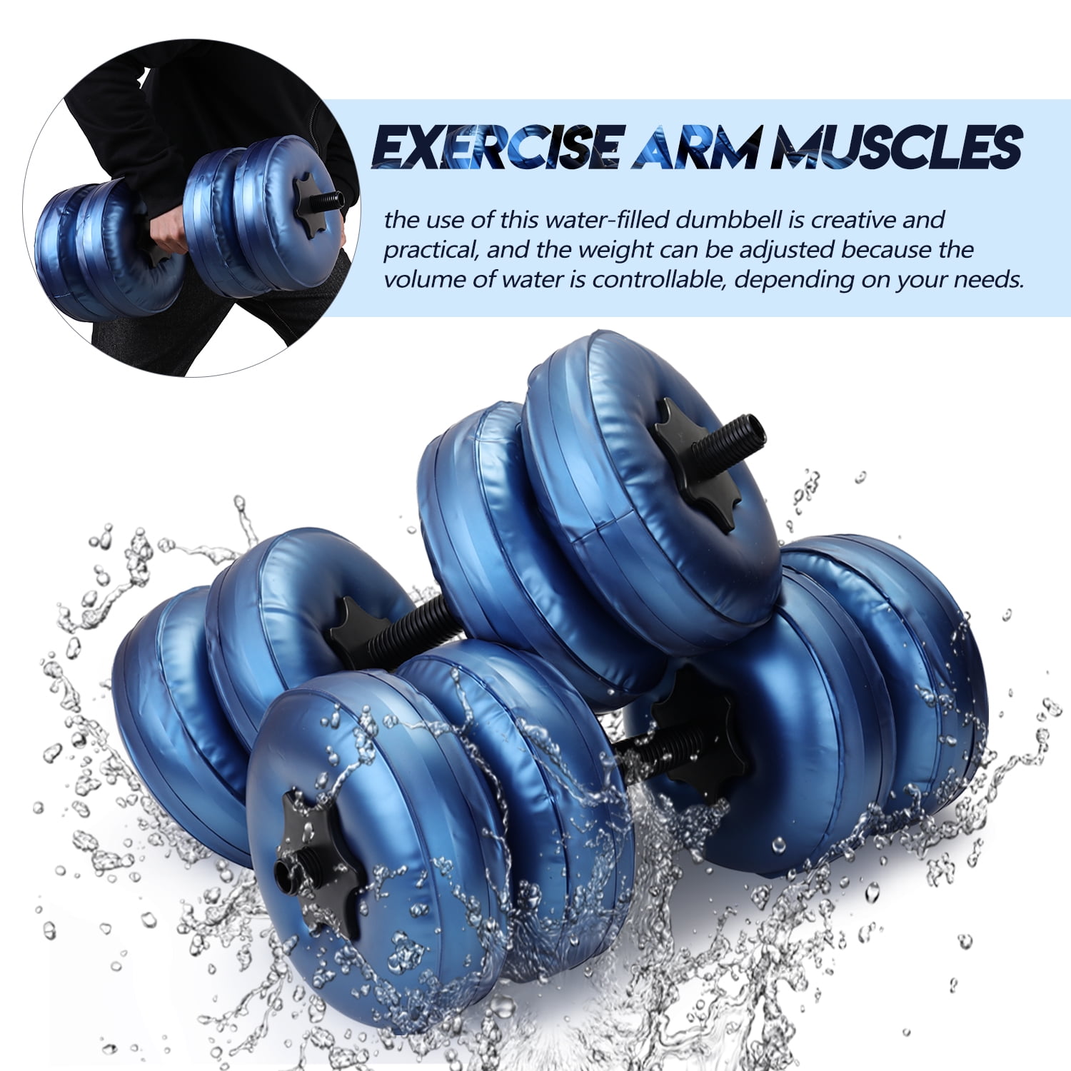 Flexible Fitness Waterfilled Dumbbell Heavey Weight Dumbbell Gym Home