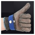 thumbnail image 4 of 1PC Level 5 HPPE Stainless Steel Gloves Cut Gloves Cut Resistant Working Gloves Metal Mesh Anti Cutting Butcher Work Gloves Apply To Wood Carving, Carpentry And Knife Working, 4 of 6