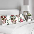 thumbnail image 2 of ABPHOTO Sugar Skull The Day of The Dead Dia de Muertos Pillow Covers Pillowcase 20x60 inch Body Pillow Case Protector, 2 of 2