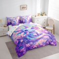 thumbnail image 2 of Manfei Floral Butterfly Motif Full Size Bedding Sets,Magical Axolotl Full Size Bed in a Bag For Girls,Pastel Purple Pink,Colorful Stars Reversible,7pcs, 2 of 8