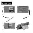thumbnail image 4 of Radio Portable FM/MW/SW Récepteur Stéréo avec Réveil Numérique Récepteur Radio FM Radio d'Urgence Extérieure,B, 4 of 8