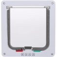 thumbnail image 1 of Cat Door Pet Entry Safe Ferromagnetic Pet Flap Door 4 Ways Locking Automatically Close for Kitty Small Dogs, 1 of 8