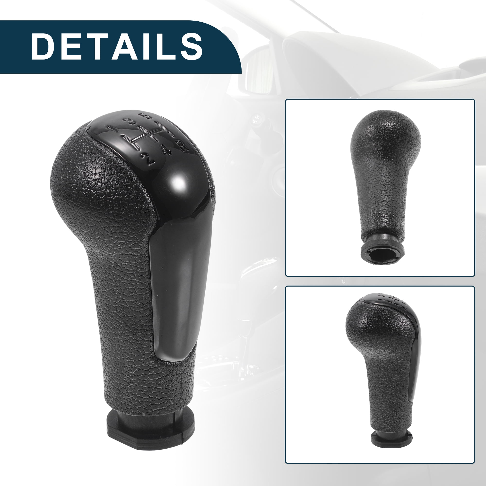 Unique Bargains 5 Speed Manual Gear Shifter Knob for Chevrolet Spark Durable Black Plastic