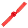 thumbnail image 1 of Awards Ceremony Red Cloth Flower Ball Opening Hydrangea Flower with Ribbon, 1 of 9