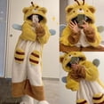 thumbnail image 2 of Hoodie Plush Cartoon Warm Pajama Kawaii Cute BEE Pocket Pajama For Women X4 U2W22, 2 of 6