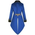 thumbnail image 4 of APEXFWDT Men's Victorian Prince Steampunk Tailcoat Medieval Embroidered Jacket Formal Costume Coat,XXL,Blue, 4 of 4
