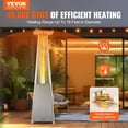 thumbnail image 3 of STAWAY 48000 Chauffage de Patio au Propane BTU - Design Pyramidal en Acier Inoxydable Durable avec Roues, Parfait pour les Rassemblements Extérieurs et le Camping - Argent, 3 of 9