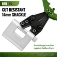 thumbnail image 4 of Britanium&Acirc;&reg; BRL85 Heavy Duty Lock with 10 Keys - [Weather Resistant] - [Anti Drill Cylinder] - High Security Padlock for Gate, Shipping Container,, 4 of 7