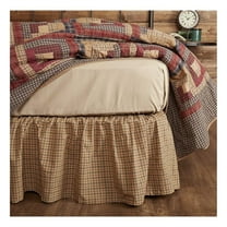 Millsboro Bed Skirt - Country Rustic Bedding Accessory, 100% Cotton, Twin Size, Tan - Complete Your Bedroom Decor with Coordinating Collection