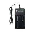 thumbnail image 1 of 2-Slot Universal Battery Charger - Fit 18650/26650, 5V Input - Fire Retardant, Worldwide Warranty, Dual Charging, 1 of 8